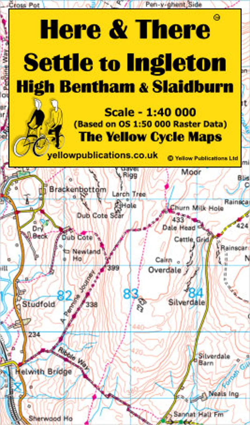 Here and There - Settle to Ingleton Cycling Map
